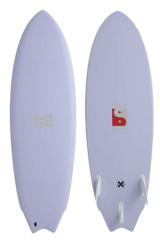  MICK FANNING Laura Enever FCS 2 Softboard - Ying Yang Hydrangea - 5ft 8