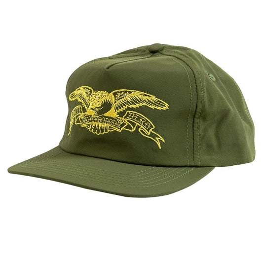  ANTIHERO Basic Eagle Adjustable Cap - Olive/Yellow