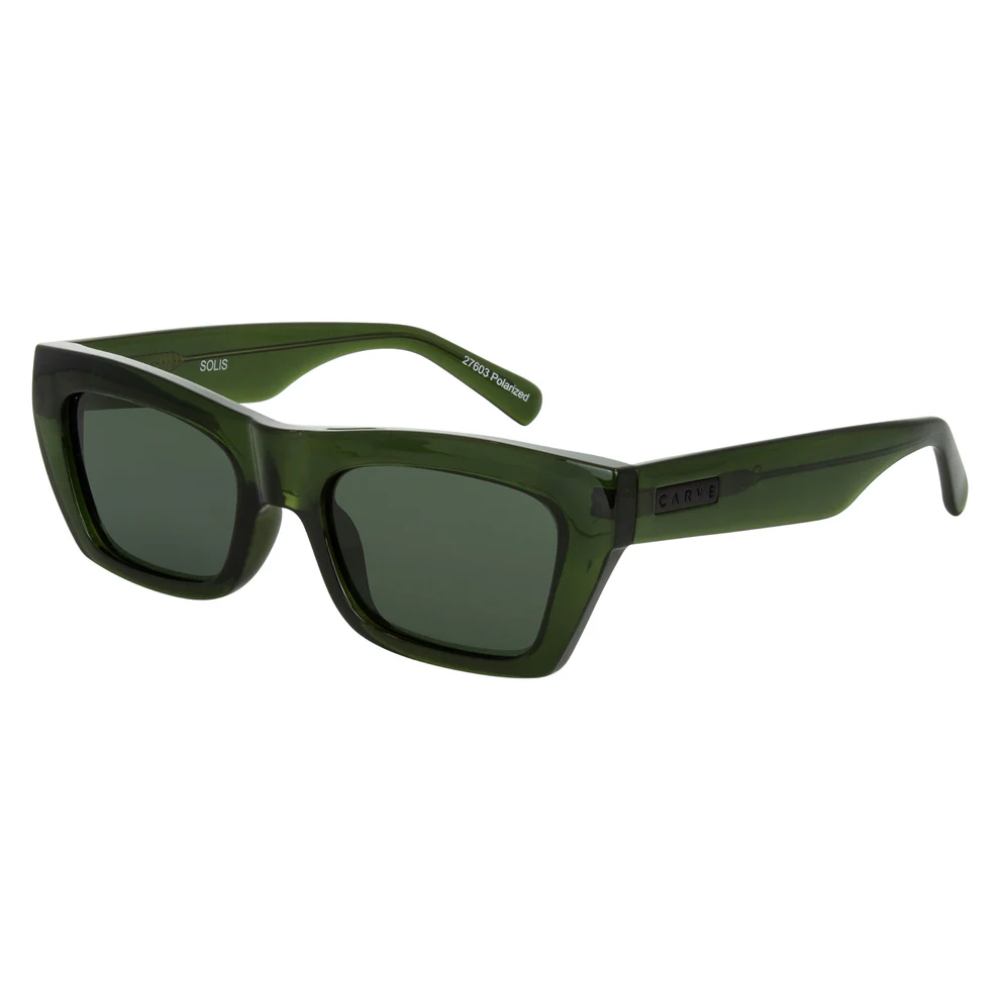  Carve Solis Sunglass - Crystal Moss Green - Green Polarized