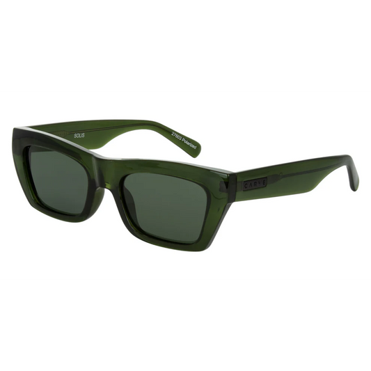  Carve Solis Sunglass - Crystal Moss Green - Green Polarized