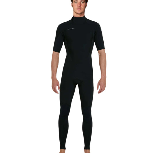  Oneill Defender Back Zip 2mm Short Sleeve Steamer - Black/Black/Black
