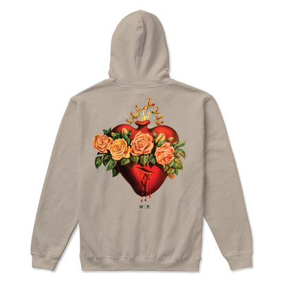  Primitive Heartbreaker Club Sacred Hooded Sweat - Sand