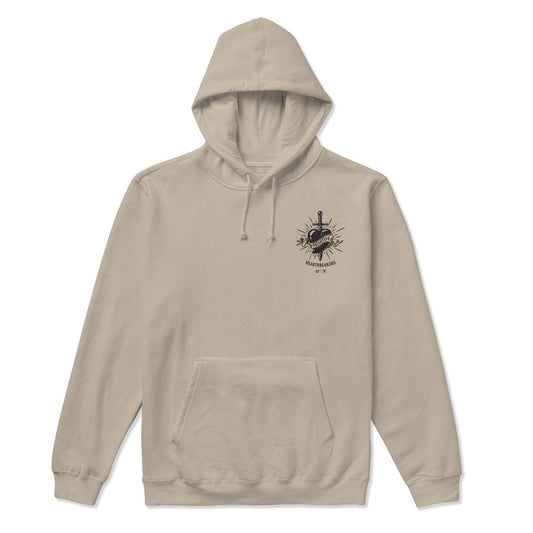  Primitive Heartbreaker Club Sacred Hooded Sweat - Sand