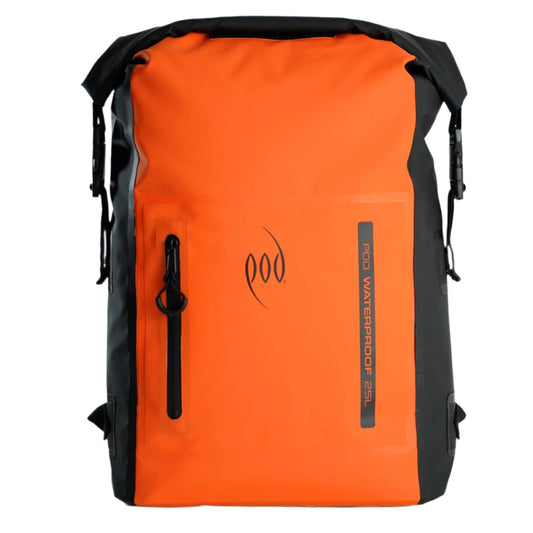  POD Waterproof Backpack 25L Dry Bag - Black/Orange