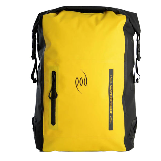  POD Waterproof Backpack 25L Dry Bag - Black/Yellow